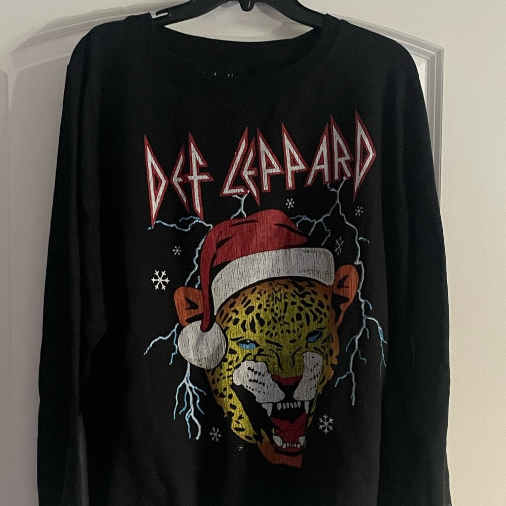 Def leppard oversized graphic sweatshirt